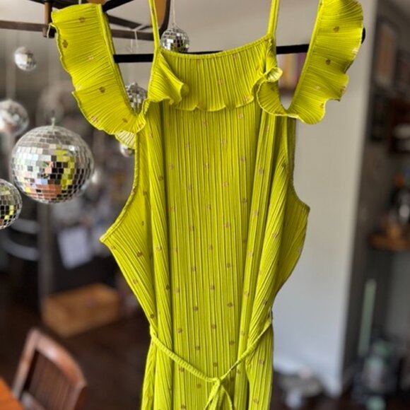 Never Fully Dressed Lime Ombre Plisse Claudia Dress - Picture 5 of 7